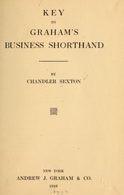 Cover of: Graham's business shorthand by Graham, Andrew J.