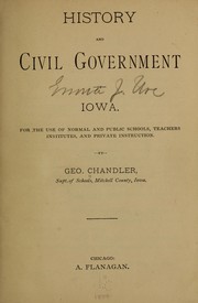 Cover of: History and civil government of Iowa