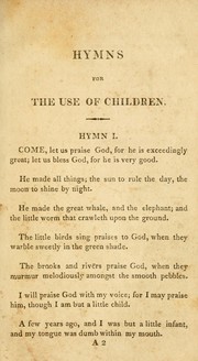 Cover of: Hymns in prose, for the use of children