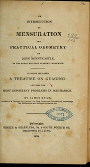 Cover of: An introduction to mensuration and practical geometry