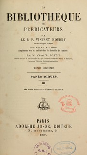 Cover of: La bibliothèque des prédicateurs