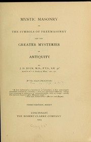 Cover of: Mystic masonry: or, The symbols of freemasonry and the greater mysteries of antiquity