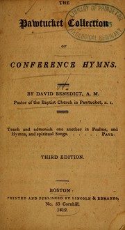 Cover of: The Pawtucket collection of conference hymns by David Benedict