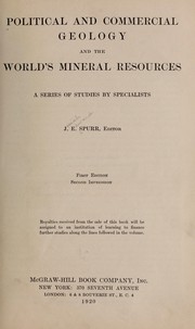 Cover of: Political and commercial geology and the world's mineral resources