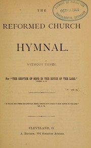 Cover of: The Reformed Church hymnal: without tunes