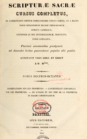 Cover of: Scripturae sacrae cursus completus -- plurimis annotantibus presbyteris ad decendas levitas -- ann. simul et ed. J.-P. Migne