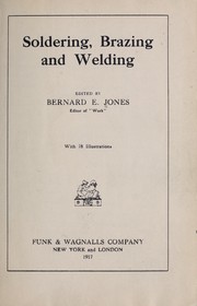Cover of: Soldering, brazing and welding, ed
