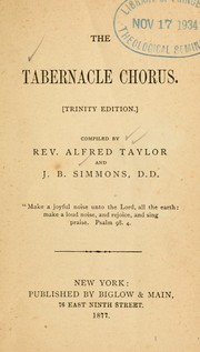 Cover of: The Tabernacle chorus: [Trinity edition]