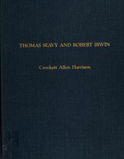 Cover of: Thomas Seavy & Robert Irwin: their descendants and connecting lines