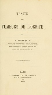 Cover of: Traité des tumeurs de l'orbite