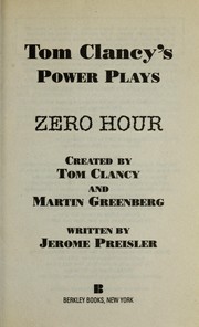 Cover of: Zero hour by Tom Clancy