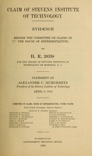 Cover of: Claim of Stevens institute of technology
