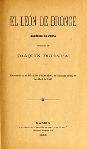 Cover of: El león de bronce: monólogo en prosa
