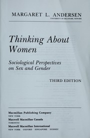 Cover of: Thinking About Women: Sociological Perspectives on Sex and Gender