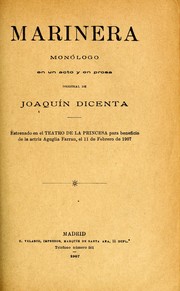 Cover of: Marinera: monólogo en un acto y en prosa