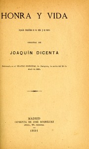 Cover of: Honra y vida by Joaquín Dicenta