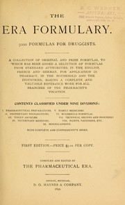 Cover of: The Era formulary. 5000 formulas for druggists