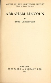 Cover of: Abraham Lincoln by Lord Charnwood