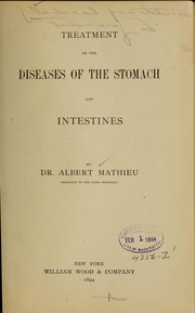 Cover of: Treatment of the diseases of the stomach and intestines