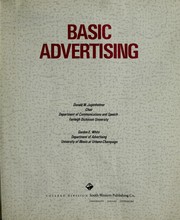Cover of: Basic advertising by Donald W. Jugenheimer