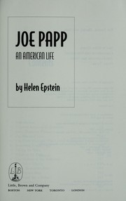 Cover of: Joe Papp: an American life