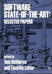 Cover of: Software state-of-the-art by edited by Tom DeMarco and Timothy Lister.