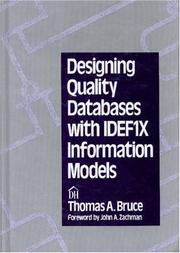 Cover of: Designing quality databases with IDEF1X information models
