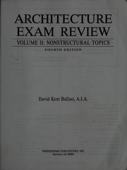 Cover of: Architecture exam review