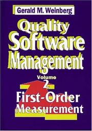 Cover of: Quality Software Management by Gerald M. Weinberg
