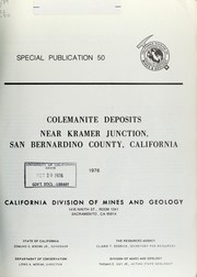 Colemanite deposits near Kramer Junction, San Bernardino County, California by Evans, James R.