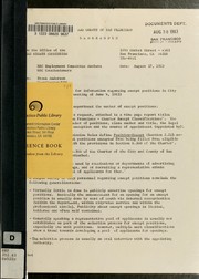 Cover of: Commission request for information regarding exempt positions in city departments (HRC meeting of June 9, 1983) by Human Rights Commission of San Francisco (San Francisco, Calif.)