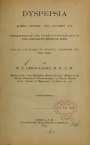 Dyspepsia and how to cure it by M. T. Gerin- Lajoie