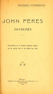 Cover of: John Peres: entremés