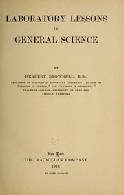 Laboratory lessons in general science by Herbert Brownell