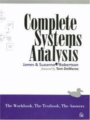 Cover of: Complete Systems Analysis by James Robertson, Suzanne Robertson
