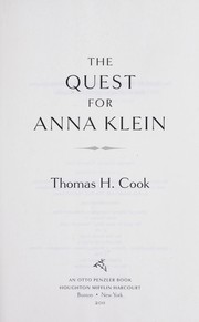 Cover of: The quest for Anna Klein
