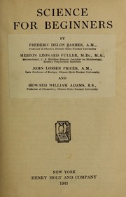 Cover of: Science for beginners by Frederic Delos Barber