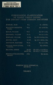 Genealogical classification by family group coding for descent from common ancestors by Cameron Ralph Stewart