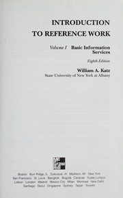 Cover of: Introduction to reference work by William A. Katz, William A. Katz