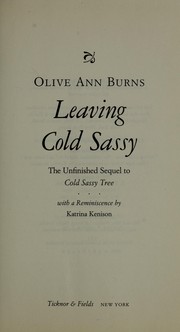 Cover of: Leaving Cold Sassy: the unfinished sequel to Cold Sassy tree