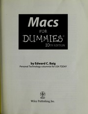 Cover of: Macs For Dummies by Edward C. Baig