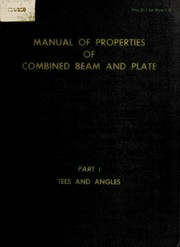 Cover of: Manual of properties of combined beam and plate.