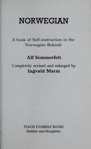 Cover of: Norwegian: a book of self-instruction in the Norwegian bokmål
