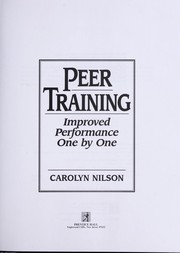 Cover of: Peer training by Carolyn Nilson