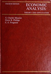 Cover of: Economic analysis: theory and application