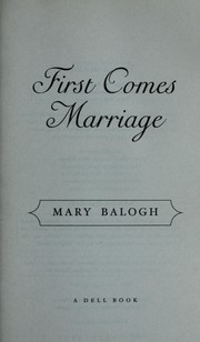 Cover of: First Comes Marriage by 