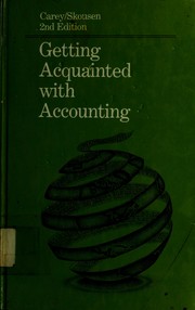 Cover of: Getting acquainted with accounting