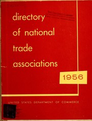 Cover of: Directory of national trade associations