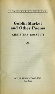 Cover of: Goblin Market: and other poems