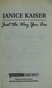 Cover of: Just the way you are.